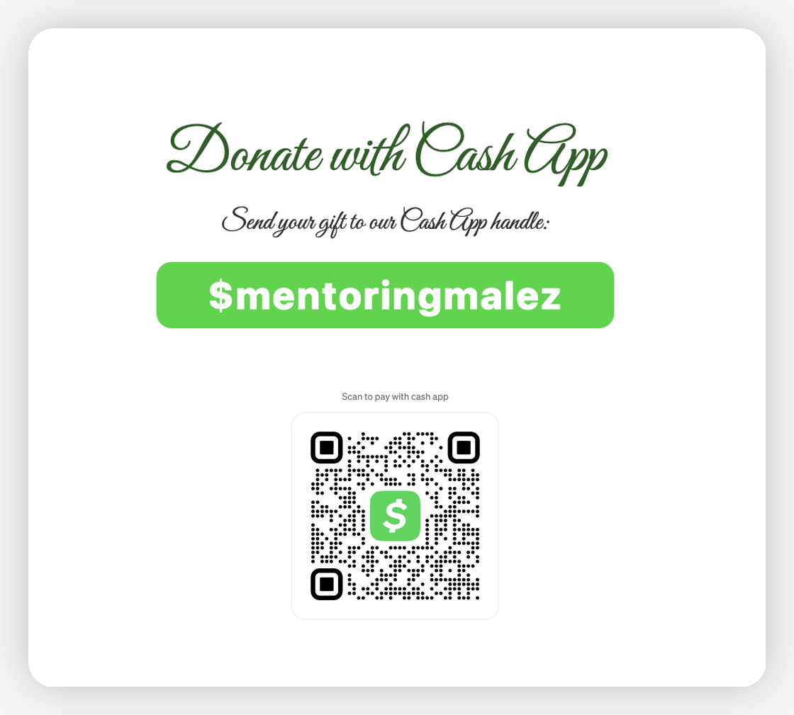 Donate with Cash App - scan the QR code to send your gift