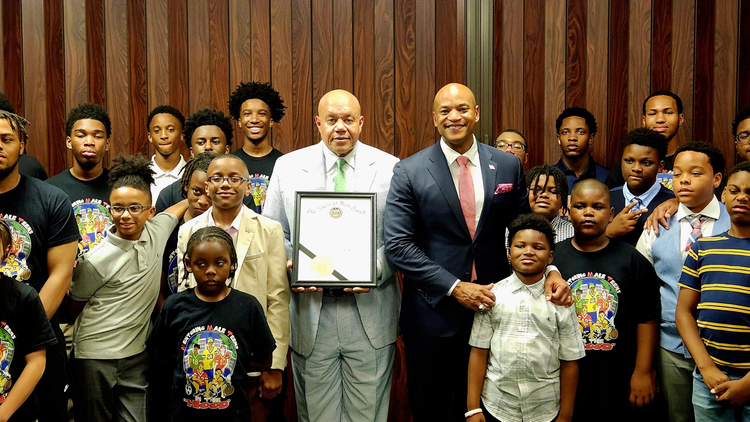 Governor Wes Moore with MMT youth
